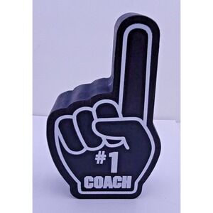 Nielsen Bainbridge #1 Coach Foam Finger Desk Decor Shelf Sitter Black White